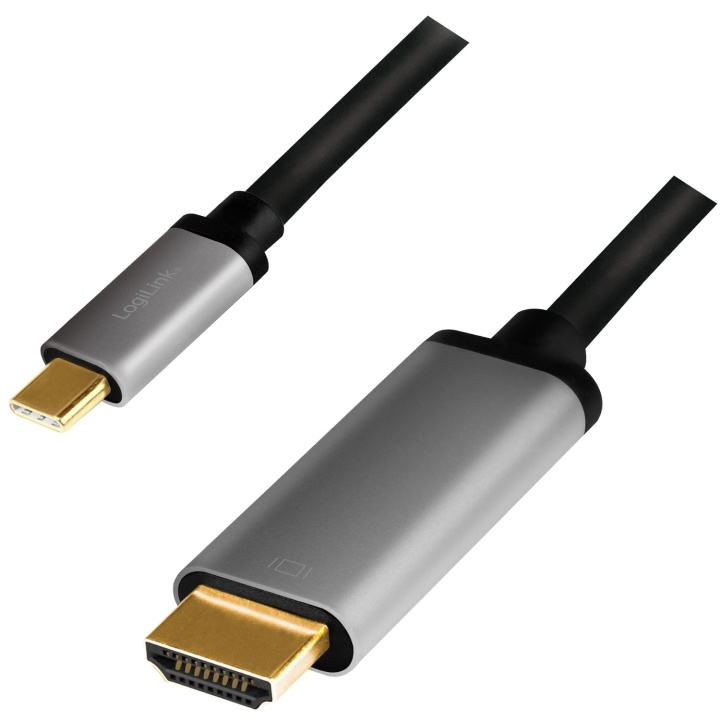 LogiLink USB-C -> HDMI 4K/60Hz Aluminiu in the group HOME ELECTRONICS / Cables & Adapters / HDMI / Adapters at TP E-commerce Nordic AB (A19064)