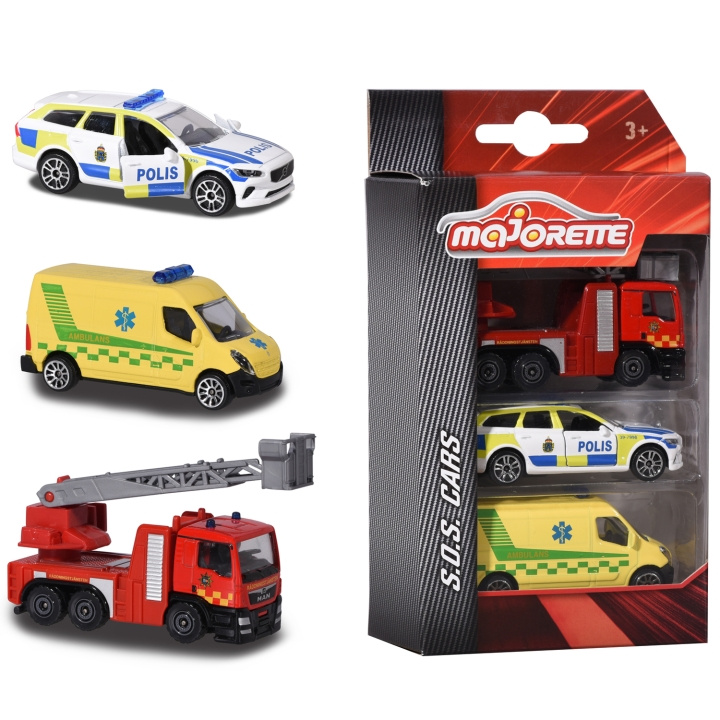 Majorette S.O.S. 3 Pieces Set - SE in the group TOYS, KIDS & BABY PRODUCTS / Toys / Toys at TP E-commerce Nordic AB (A19081)
