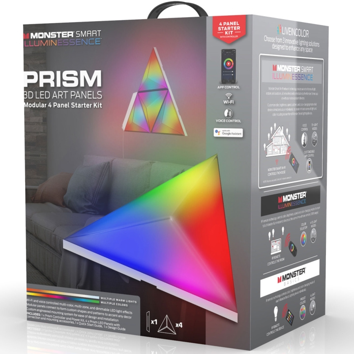 Monster Illuminessence Prism 3D LED Pa in the group HOME ELECTRONICS / Lighting / Wall lights at TP E-commerce Nordic AB (A19109)
