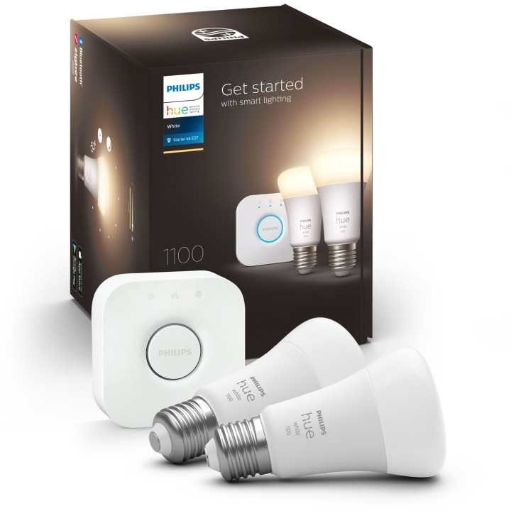 Philips Hue Startkit White 2 x E27 in the group HOME, HOUSEHOLD & GARDEN / Smart home / Smart Lights at TP E-commerce Nordic AB (A19257)