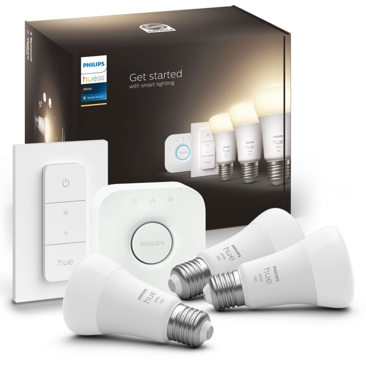 Philips Hue Startkit White 3 x E27 med in the group HOME, HOUSEHOLD & GARDEN / Smart home / Smart Lights at TP E-commerce Nordic AB (A19258)