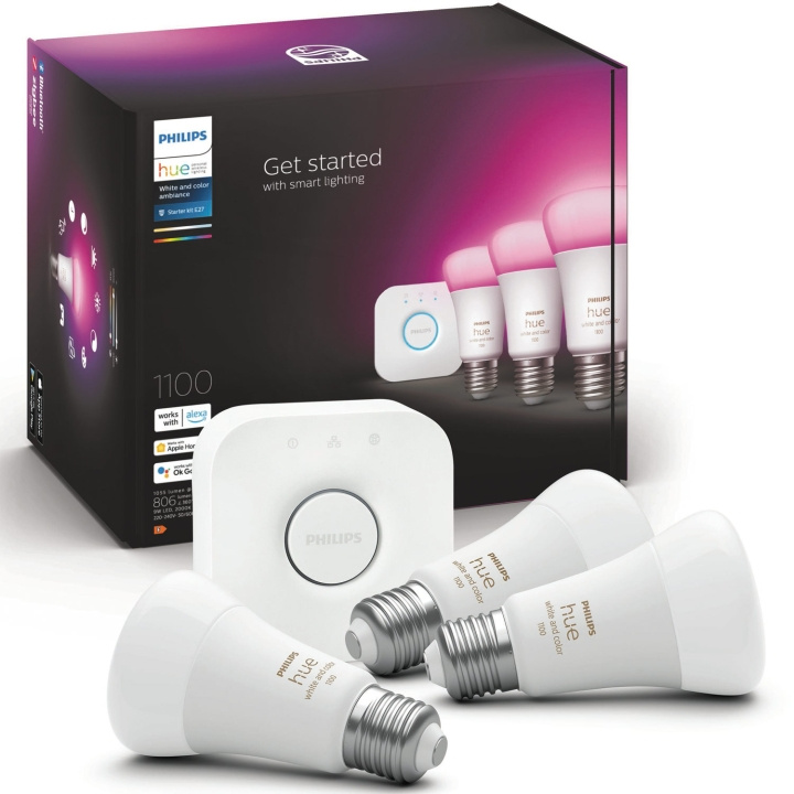 Philips Hue Startkit White Color Ambia in the group HOME, HOUSEHOLD & GARDEN / Smart home / Smart Lights at TP E-commerce Nordic AB (A19259)