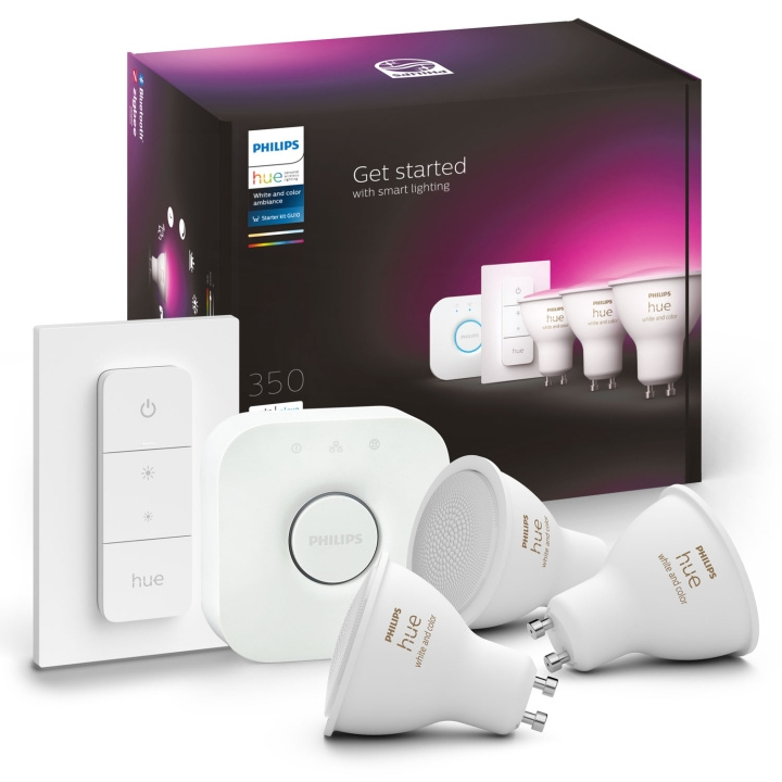 Philips Hue Startkit White/Color 3 x G in the group HOME, HOUSEHOLD & GARDEN / Smart home / Smart Lights at TP E-commerce Nordic AB (A19260)