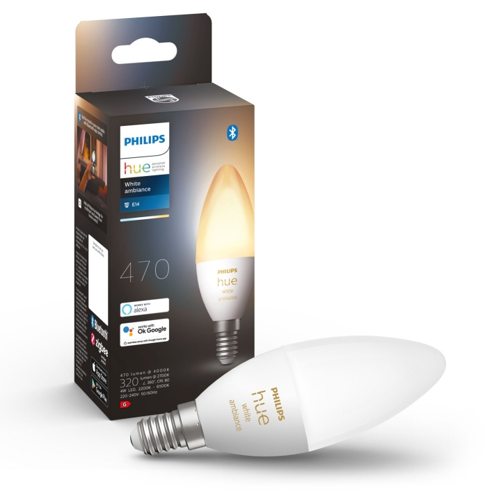 Philips Hue White Ambiance E14 Kron 1- in the group HOME, HOUSEHOLD & GARDEN / Smart home / Smart Lights at TP E-commerce Nordic AB (A19264)