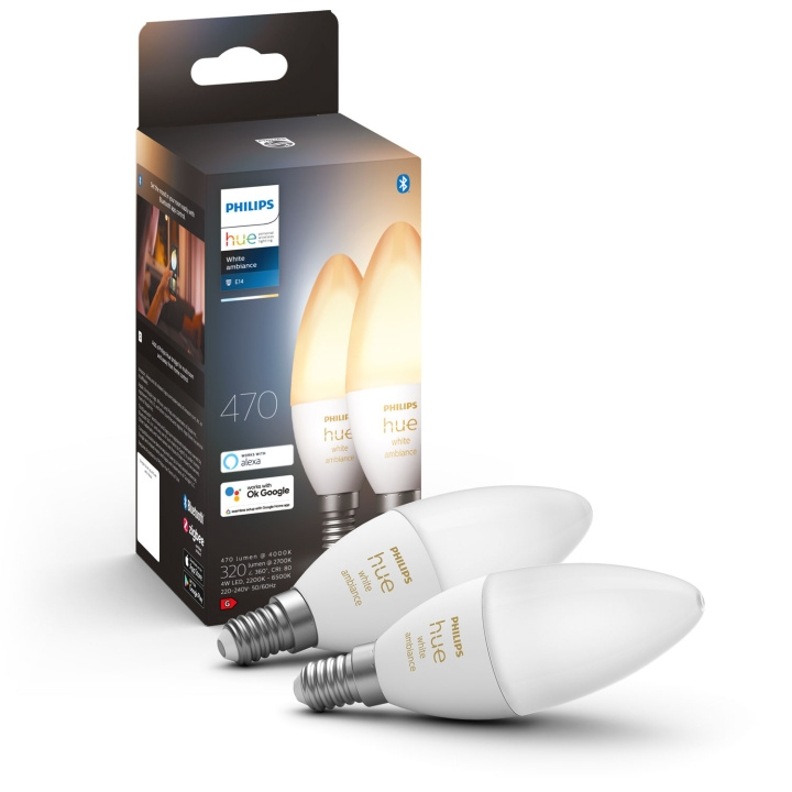 Philips Hue White Ambiance E14 Kron 2- in the group HOME, HOUSEHOLD & GARDEN / Smart home / Smart Lights at TP E-commerce Nordic AB (A19265)