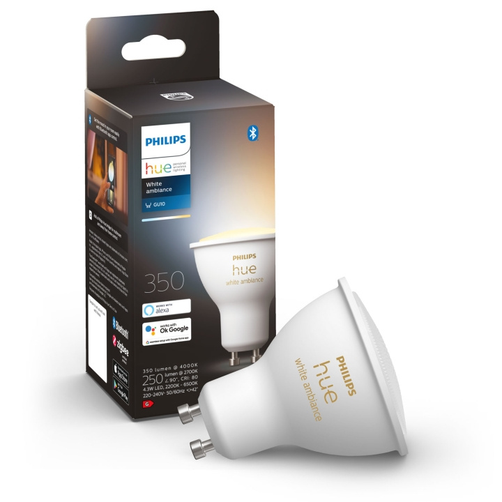 Philips Hue White Ambiance GU10 1-pack in the group HOME, HOUSEHOLD & GARDEN / Smart home / Smart Lights at TP E-commerce Nordic AB (A19276)