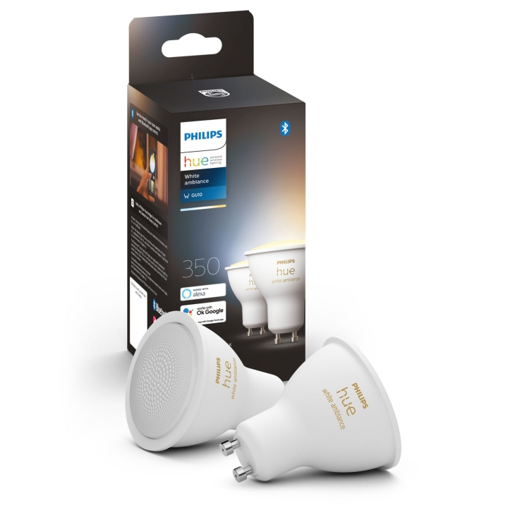 Philips Hue White Ambiance GU10 2-pack in the group HOME, HOUSEHOLD & GARDEN / Smart home / Smart Lights at TP E-commerce Nordic AB (A19277)