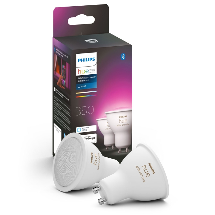 Philips Hue White and Color GU10 2-pac in the group HOME, HOUSEHOLD & GARDEN / Smart home / Smart Lights at TP E-commerce Nordic AB (A19279)