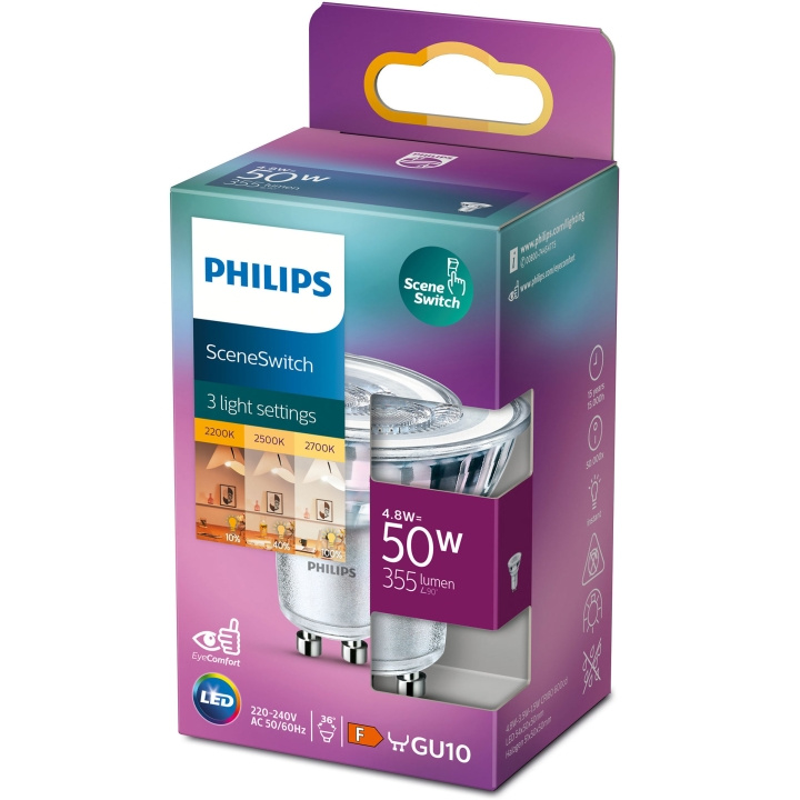 Philips LED SceneSwitch GU10 10-40-100 in the group HOME ELECTRONICS / Lighting / LED lamps at TP E-commerce Nordic AB (A19306)