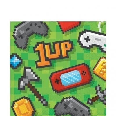Game On 1 Up - Napkins 12,5 cm in the group HOME ELECTRONICS / Game consoles & Accessories / Other games at TP E-commerce Nordic AB (A19725)