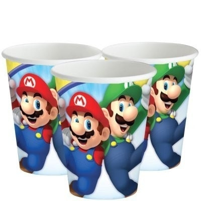 Paper cups Super Mario 8-pack in the group HOME ELECTRONICS / Game consoles & Accessories / Other games at TP E-commerce Nordic AB (A19787)