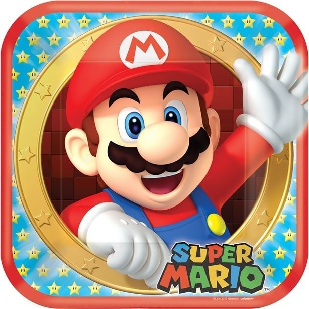Super Mario Party Tallrikar - 23 cm (8-pack) in the group HOME ELECTRONICS / Game consoles & Accessories / Other games at TP E-commerce Nordic AB (A19854)
