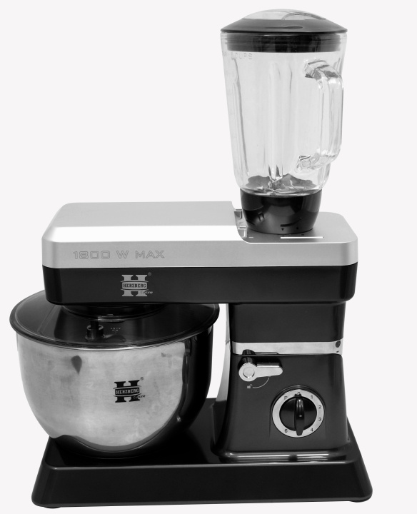 Herzberg HG-5065 2 in 1 6.5L Stand Mixer and 1.7 Blender- 1200W Black in the group HOME, HOUSEHOLD & GARDEN / Household appliances / Food processor & Kitchen appliances / Kitchen appliances & Accessories at TP E-commerce Nordic AB (A19892)