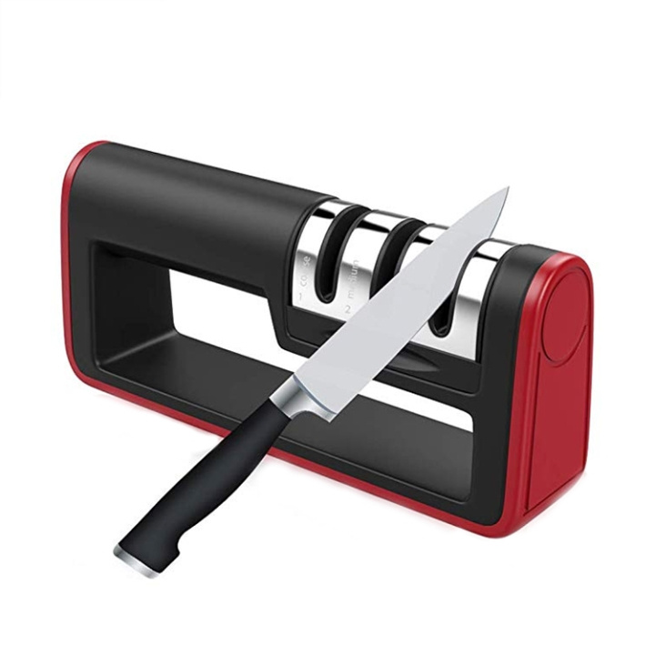 Herzberg 3-Stage Knife Sharpener in the group HOME, HOUSEHOLD & GARDEN / Kitchen utensils / Kitchen knives & Knife sharpeners at TP E-commerce Nordic AB (A20133)