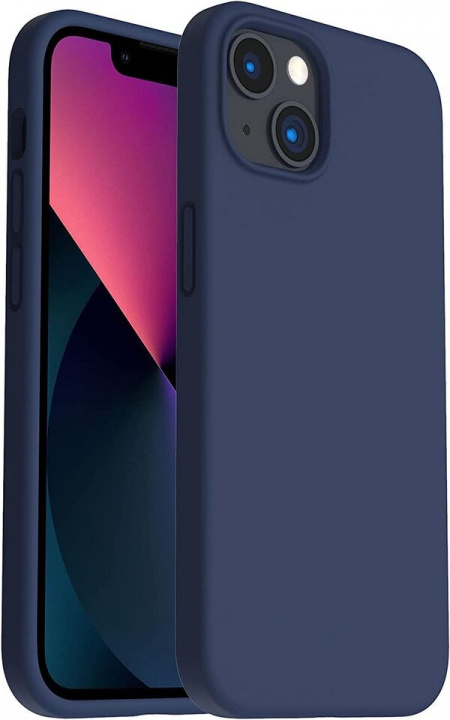 Silicone case for Iphone 14, Dark blue in the group SMARTPHONE & TABLETS / Phone cases / Apple / iPhone 14 at TP E-commerce Nordic AB (A20266)