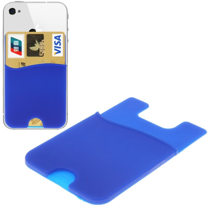 Smart Wallet Silicone Card Holder - Universal Blue in the group SMARTPHONE & TABLETS / Phone cases / Universal protection / Cases at TP E-commerce Nordic AB (A20268)