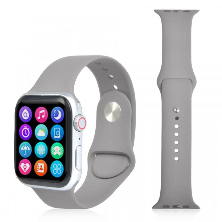 Silikonarmband till Apple Watch 42/44mm, Grå in the group SMARTPHONE & TABLETS / Excercise, home & leisure / Apple Watch & Accessories / Accessories at TP E-commerce Nordic AB (A20310)