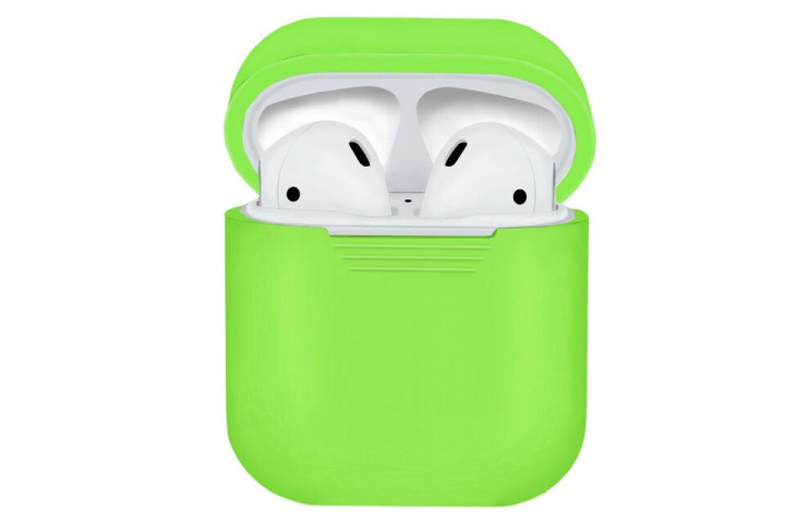 Silicone protective case for Apple Airpods, Green in the group HOME ELECTRONICS / Audio & Picture / Headphones & Accessories / Accessories at TP E-commerce Nordic AB (A20332)