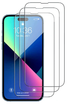 3-pack Full Coverage Tempered Glass Screen Protectors for iPhone 13/14 in the group SMARTPHONE & TABLETS / Phone cases / Apple / iPhone 14 at TP E-commerce Nordic AB (A20444PKT)