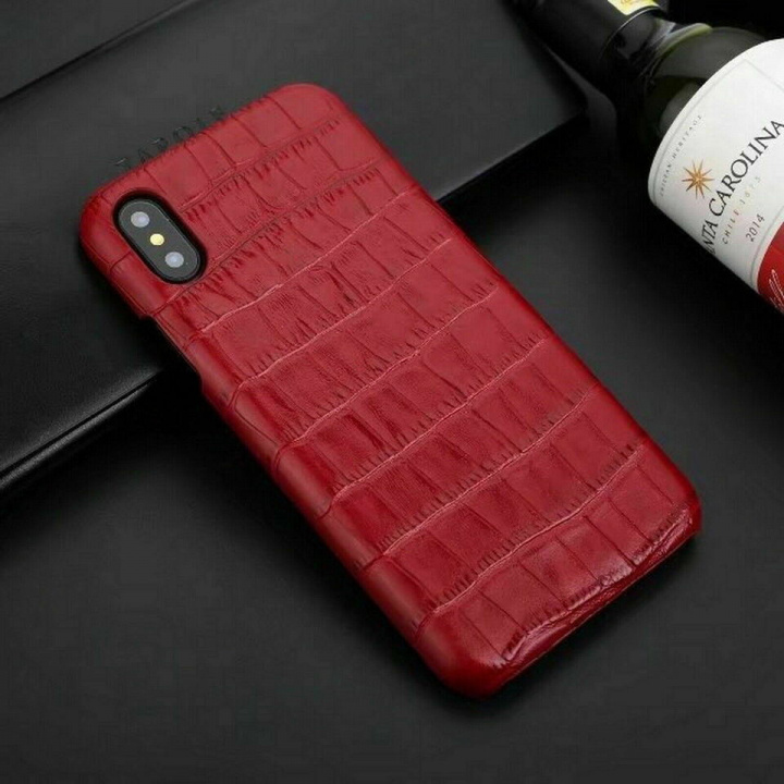 Leather case for iPhone XS Max, Red in the group SMARTPHONE & TABLETS / Phone cases / Apple / iPhone XS Max / Cases at TP E-commerce Nordic AB (A20483)
