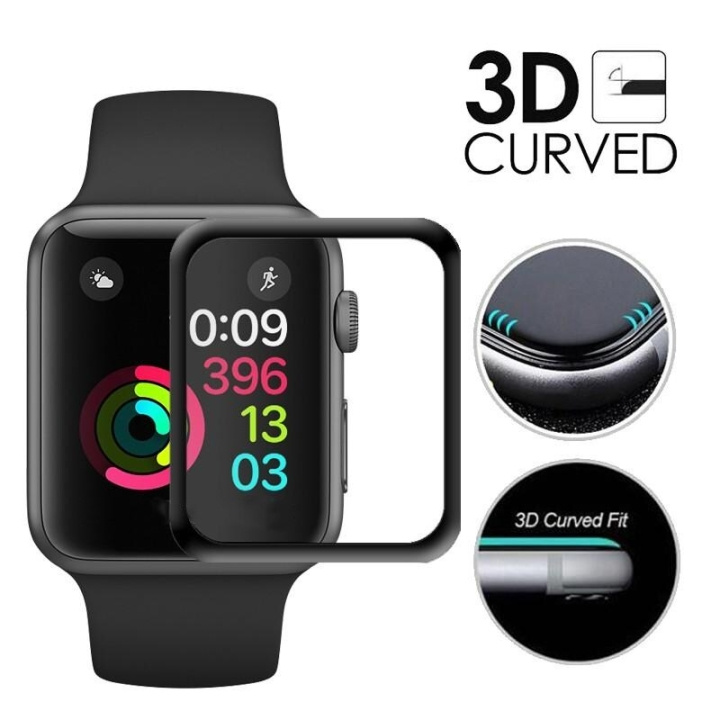 3D Skärmskydd till Apple Watch 4 (40mm) in the group SMARTPHONE & TABLETS / Excercise, home & leisure / Apple Watch & Accessories / Accessories at TP E-commerce Nordic AB (A20503)