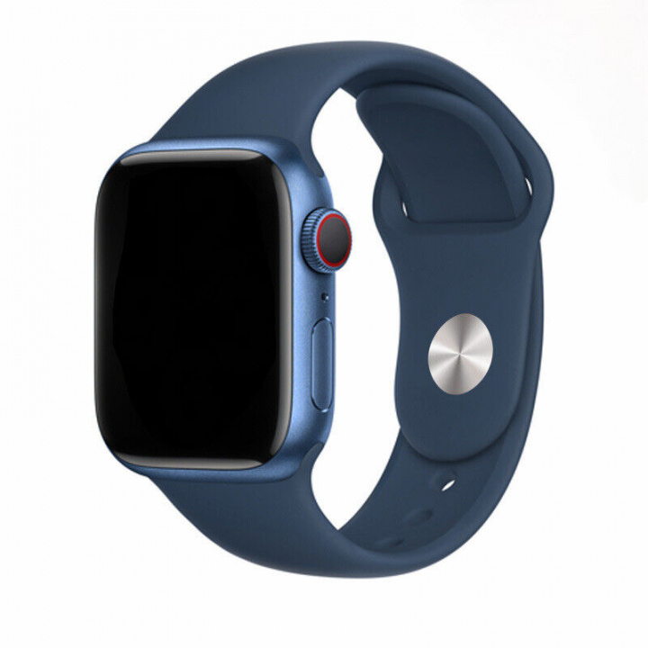 Silikonarmband till Apple Watch 38/40mm, Marinblå in the group SMARTPHONE & TABLETS / Excercise, home & leisure / Apple Watch & Accessories / Accessories at TP E-commerce Nordic AB (A20538)
