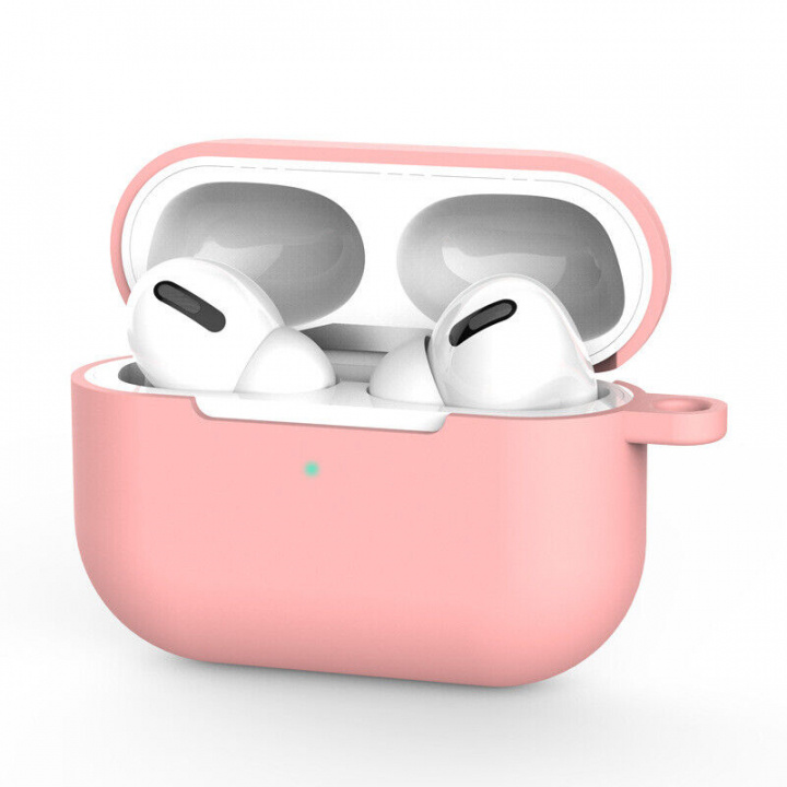 Silicone protective case for Apple Airpods Pro, Pink in the group HOME ELECTRONICS / Audio & Picture / Headphones & Accessories / Accessories at TP E-commerce Nordic AB (A20663)