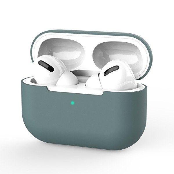 Skyddsfodral i silikon till Apple Airpods Pro, Grön in the group HOME ELECTRONICS / Audio & Picture / Headphones & Accessories / Accessories at TP E-commerce Nordic AB (A20669)