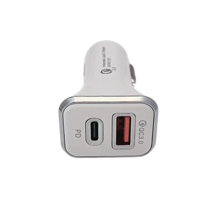 Billaddare 2 i 1 USB-C USB-A in the group SMARTPHONE & TABLETS / Chargers & Cables / Car chargers / Car chargers USB at TP E-commerce Nordic AB (A20679)