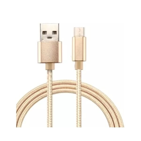 Short micro-usb to USB charger 20 cm Gold in the group SMARTPHONE & TABLETS / Chargers & Cables / Cables / Cables microUSB at TP E-commerce Nordic AB (A20833)