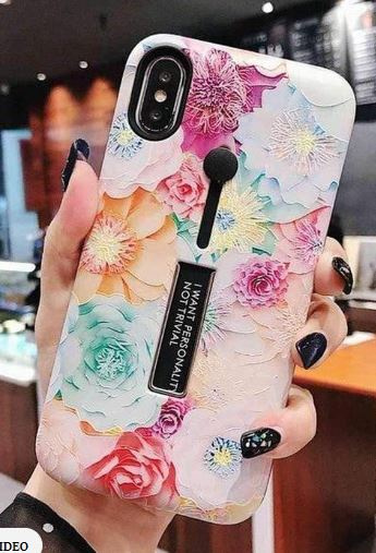 Fashion case with finger holder - iPhone 12 Mini, Floral in the group SMARTPHONE & TABLETS / Phone cases / Apple / iPhone 12 Mini / Cases at TP E-commerce Nordic AB (A20840)