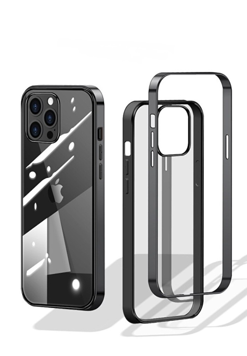 Stilrent skal med färgade kanter till iPhone 12 Mini in the group SMARTPHONE & TABLETS / Phone cases / Apple / iPhone 12 Mini / Cases at TP E-commerce Nordic AB (A20866)