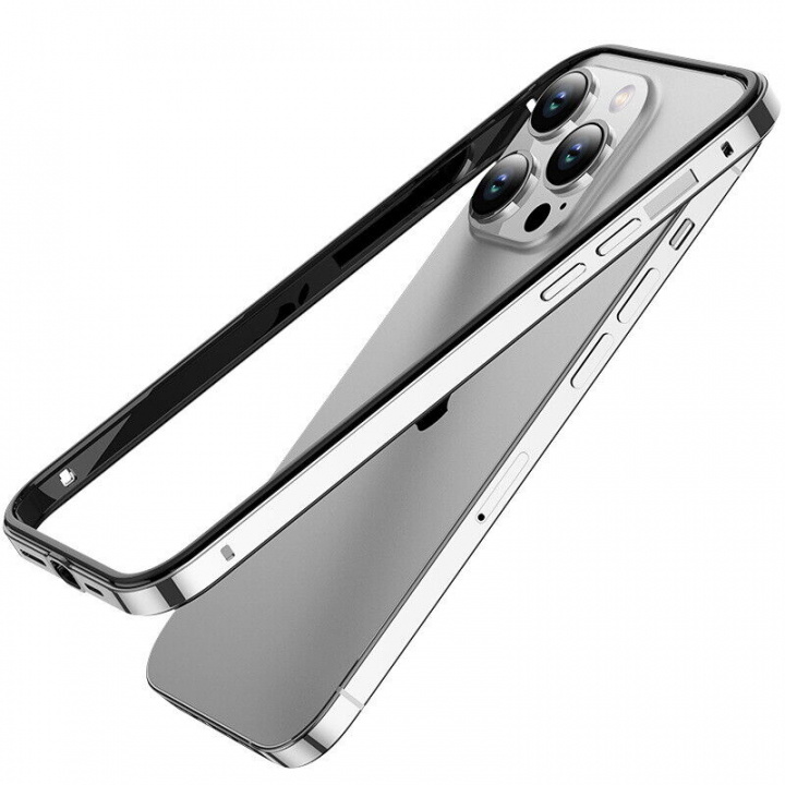 Stilrent skal med färgade kanter till iPhone 12 Pro Max, Silver in the group SMARTPHONE & TABLETS / Phone cases / Apple / iPhone 12 Pro at TP E-commerce Nordic AB (A20869)