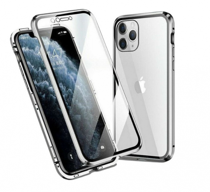 Genomskinligt Iphone 12 Mini magnetiskt skal i glas, Silver in the group SMARTPHONE & TABLETS / Phone cases / Apple / iPhone 12 Mini / Cases at TP E-commerce Nordic AB (A20885)