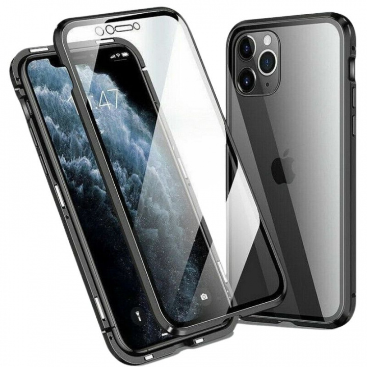 Genomskinligt Iphone 12 Mini magnetiskt skal i glas, Silver in the group SMARTPHONE & TABLETS / Phone cases / Apple / iPhone 12 Mini / Cases at TP E-commerce Nordic AB (A20903)