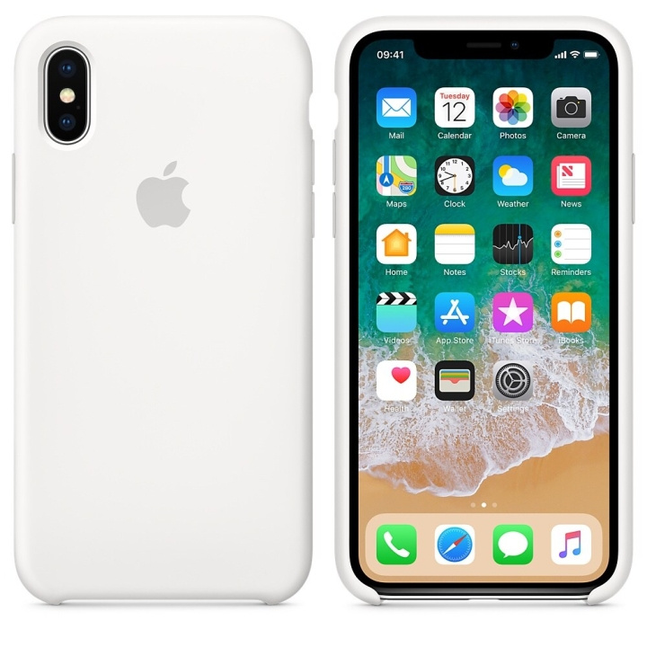 Apple iPhone XS Max Original silikonskal i Vit färg in the group SMARTPHONE & TABLETS / Phone cases / Apple / iPhone XS Max / Cases at TP E-commerce Nordic AB (A21148)