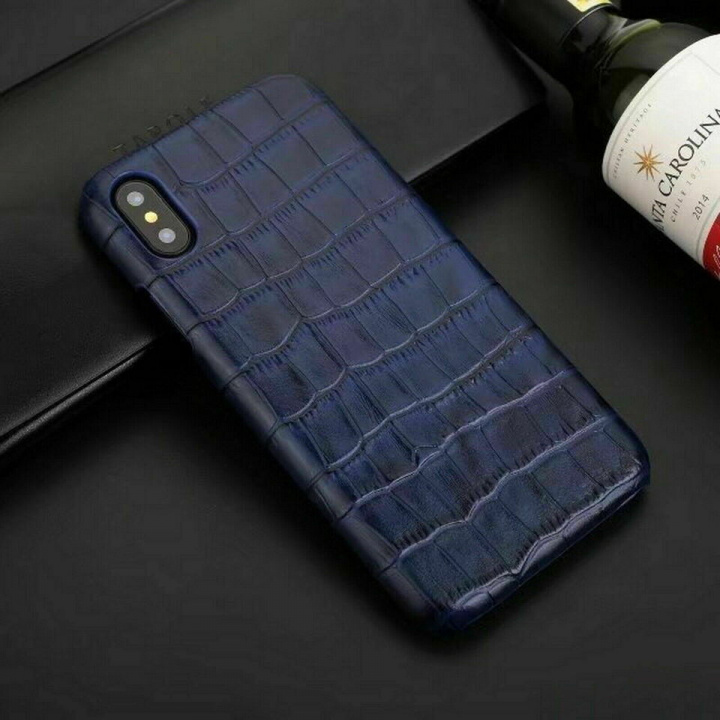 Leather Case for iPhone XS Max, Dark Blue in the group SMARTPHONE & TABLETS / Phone cases / Apple / iPhone XS Max / Cases at TP E-commerce Nordic AB (A21252)
