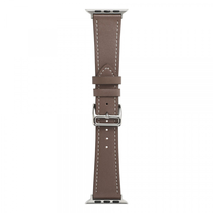 Armband i PU-läder till Apple Watch 38/40mm, Mörkbrun in the group SMARTPHONE & TABLETS / Excercise, home & leisure / Apple Watch & Accessories / Accessories at TP E-commerce Nordic AB (A21446)