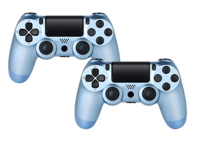 2-pack Handkontroll till Playstation 4 / PS4, Blå Metallic in the group HOME ELECTRONICS / Game consoles & Accessories / Sony PlayStation 4 at TP E-commerce Nordic AB (A21885PKT)
