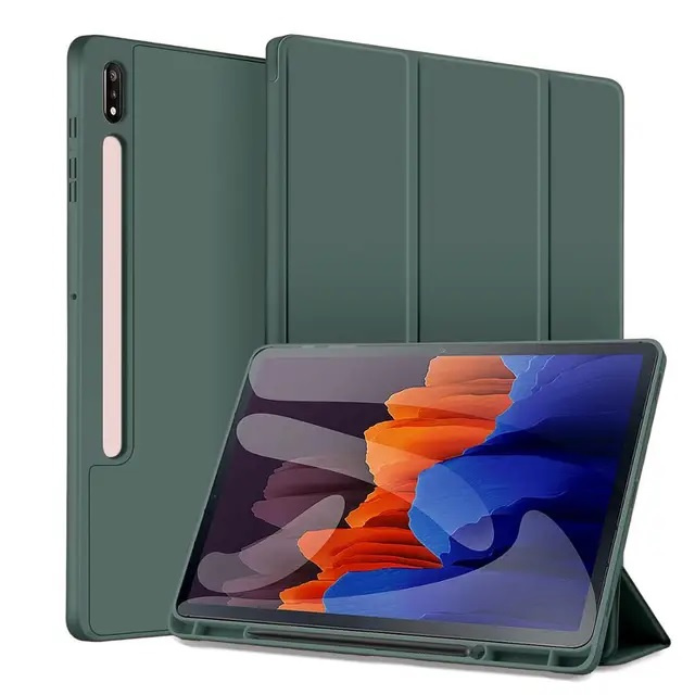 Fodral till Samsung Galaxy Tab S7 Plus, Grön in the group SMARTPHONE & TABLETS / Tablet cases / Samsung tablets at TP E-commerce Nordic AB (A22061)