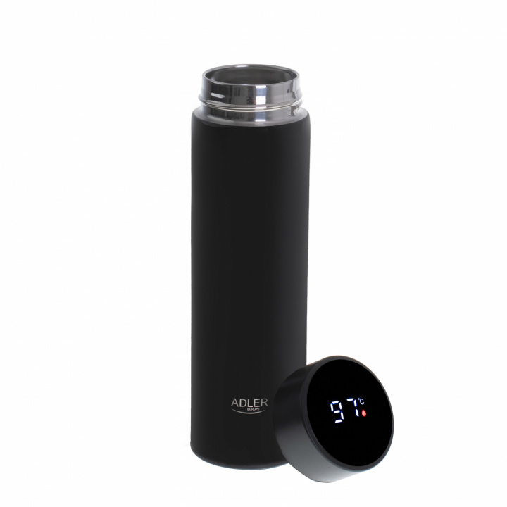 Adler AD 4506bk Thermal flask LED, 473ml, Black in the group Sport, leisure & Hobby / Outdoor recreation / Thermoses & Water Bottles at TP E-commerce Nordic AB (A22064)