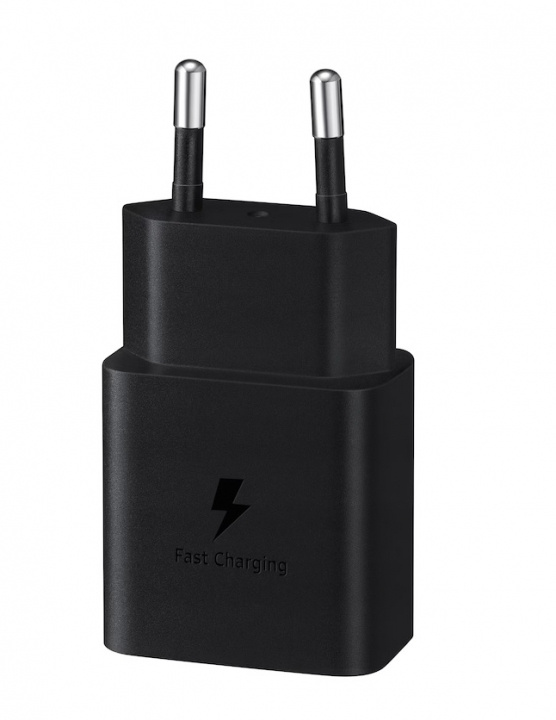 Samsung EP-T1510N USB-C PD 15W Wall Charger, Black in the group SMARTPHONE & TABLETS / Chargers & Cables / Wall charger / Wall charger USB-C at TP E-commerce Nordic AB (A22072)