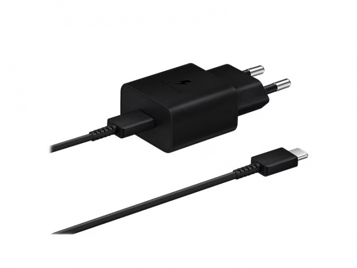 Samsung EP-T1510X USB-C 15W Väggladdare + 3A USB-C Kabel, Svart in the group SMARTPHONE & TABLETS / Chargers & Cables / Wall charger / Wall charger USB-C at TP E-commerce Nordic AB (A22074)