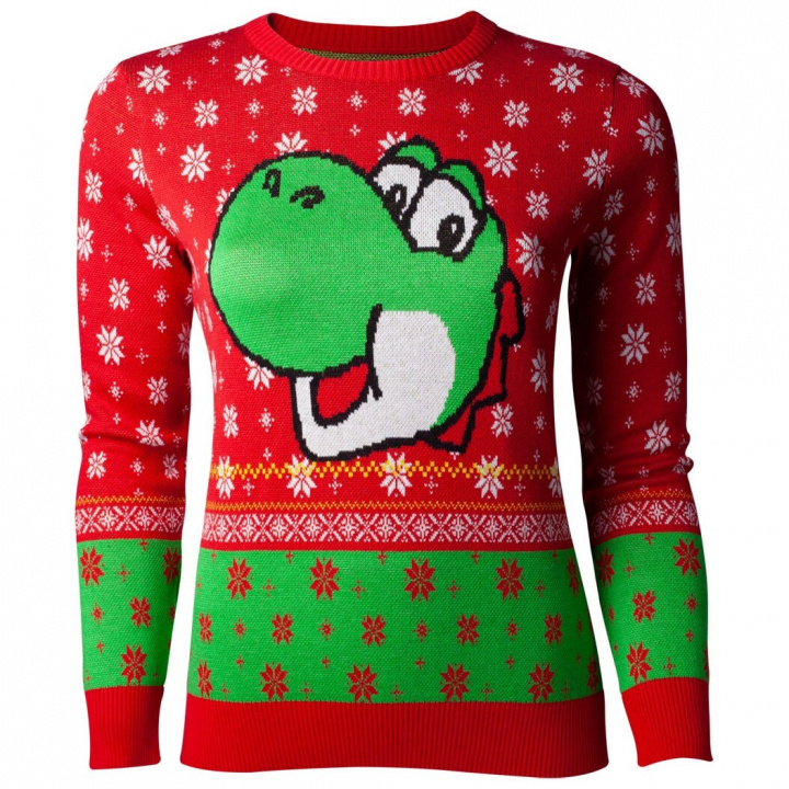 Difuzed Super Mario Yoshi Christmas sweater, L in the group Sport, leisure & Hobby / Accessories / T-shirts at TP E-commerce Nordic AB (A22120)