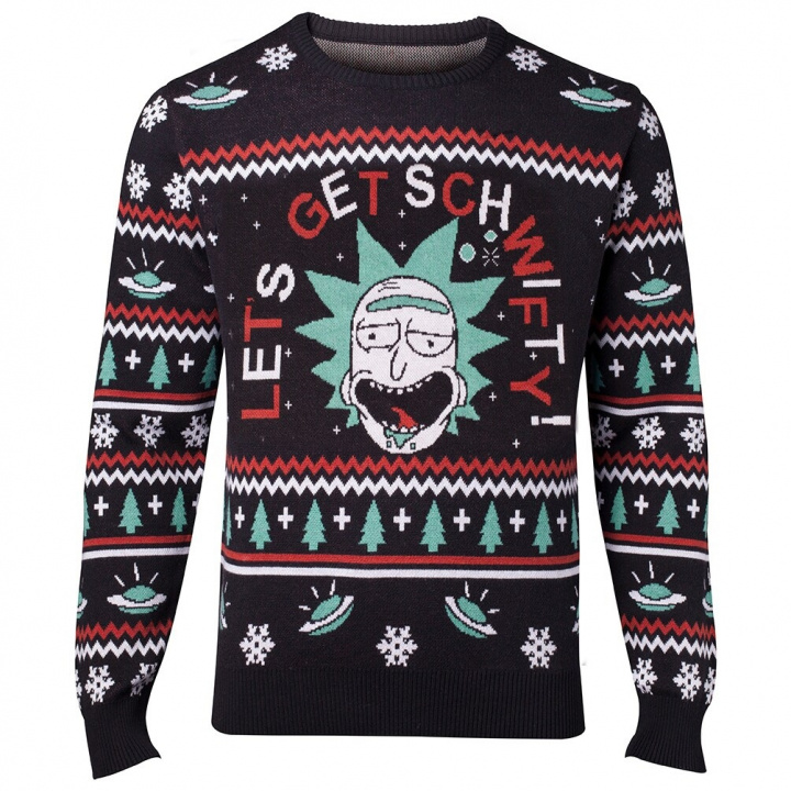 Rick and Morty Let\'s get Schwifty Jultröja, S in the group Sport, leisure & Hobby / Accessories / T-shirts at TP E-commerce Nordic AB (A22212)