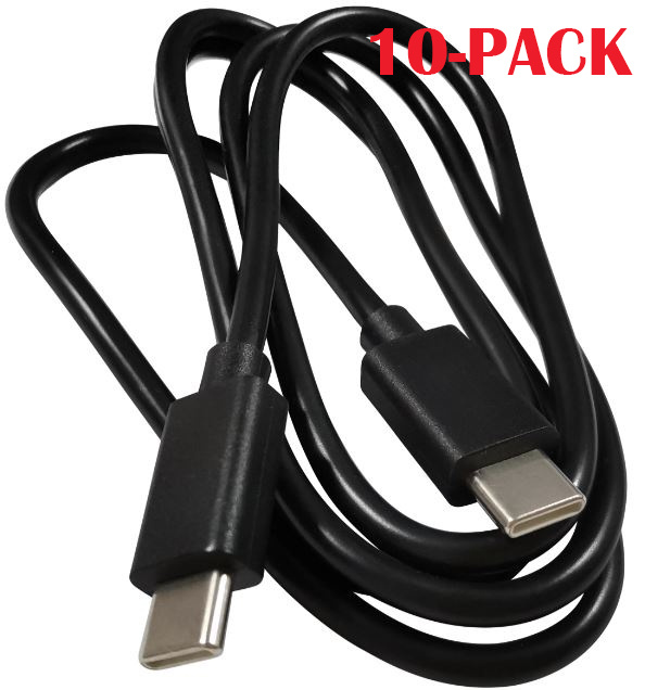 10-PACK Cable USB-C - USB-C, 3A, 1m, Black in the group SMARTPHONE & TABLETS / Chargers & Cables / Cables / Cables Type C at TP E-commerce Nordic AB (A22401PKT10)