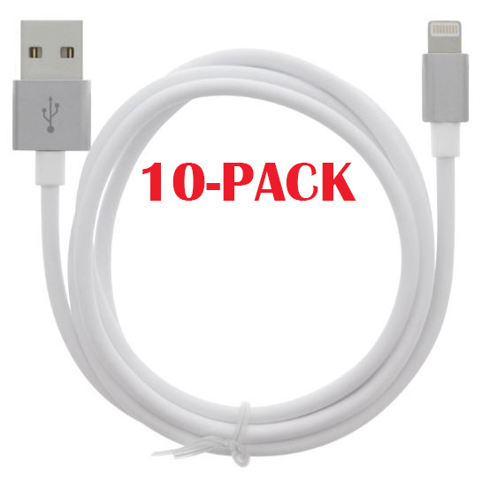 10-PACK Cable USB-A - Lightning 2.4A, 1m, White in the group SMARTPHONE & TABLETS / Chargers & Cables / Cables / Cables Lightning at TP E-commerce Nordic AB (A22404PKT10)