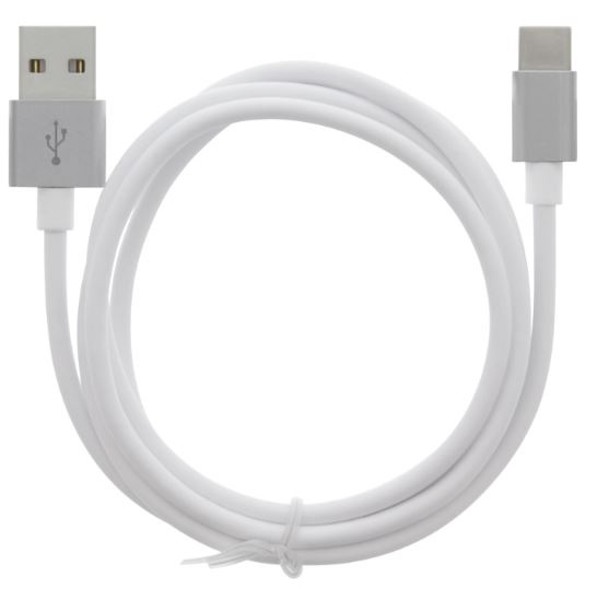 Cable USB-A - USB-C 2.4A, 1m, White in the group SMARTPHONE & TABLETS / Chargers & Cables / Cables / Cables Type C at TP E-commerce Nordic AB (A22405)