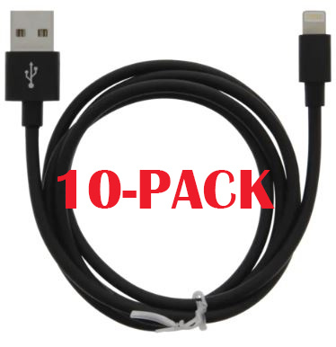 10-PACK Cable USB-A - Lightning 2.4A, 1m, Black in the group SMARTPHONE & TABLETS / Chargers & Cables / Cables / Cables Lightning at TP E-commerce Nordic AB (A22407PKT10)