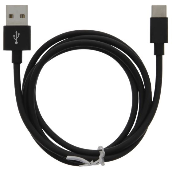 Cable USB-A - USB-C 2.4A, 1m, Black in the group SMARTPHONE & TABLETS / Chargers & Cables / Cables / Cables Type C at TP E-commerce Nordic AB (A22408)